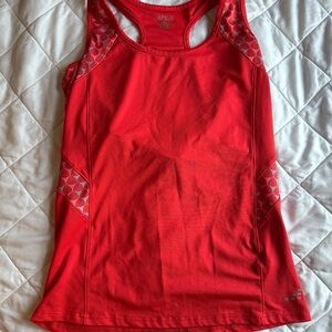 BCG Red Fitted Sleeveless Tank Top
